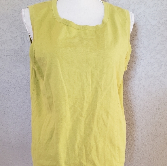 Pendelton sweater vest part silk and cotton size XL. Color lime green - Picture 2 of 8